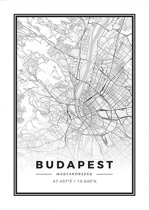 Térkép - A Te városod feliratos személyre szabható poszter