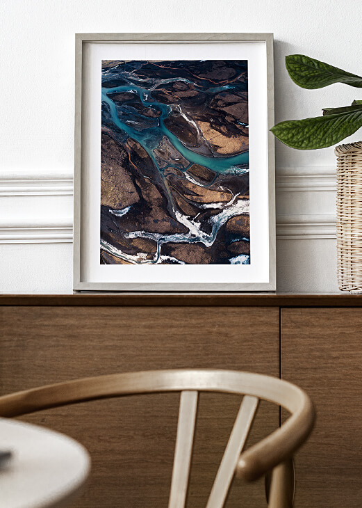 Izlandi folyó absztrakt fotó poszter