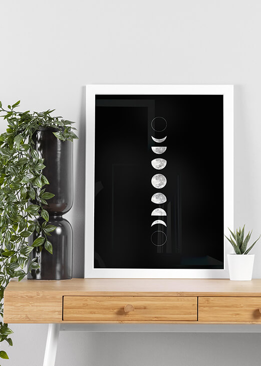 Holdfázisok dizájn poszter