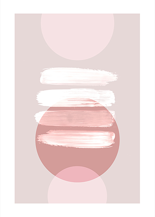 Pink japán minta absztrakt dizájn poszter