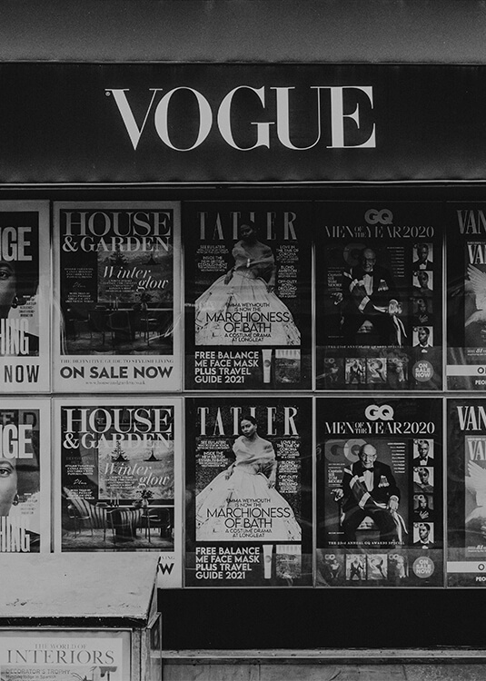 Vogue magazinok életstílus divat poszter