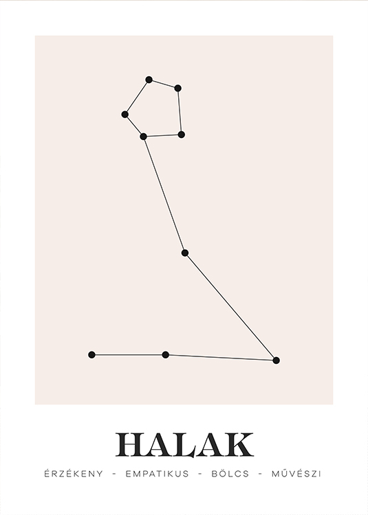 Horoszkóp 2 feliratos személyre szabható poszter