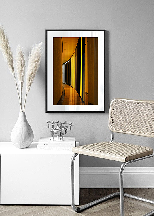 Narancssárga folyosó életstílus fotó poszter
