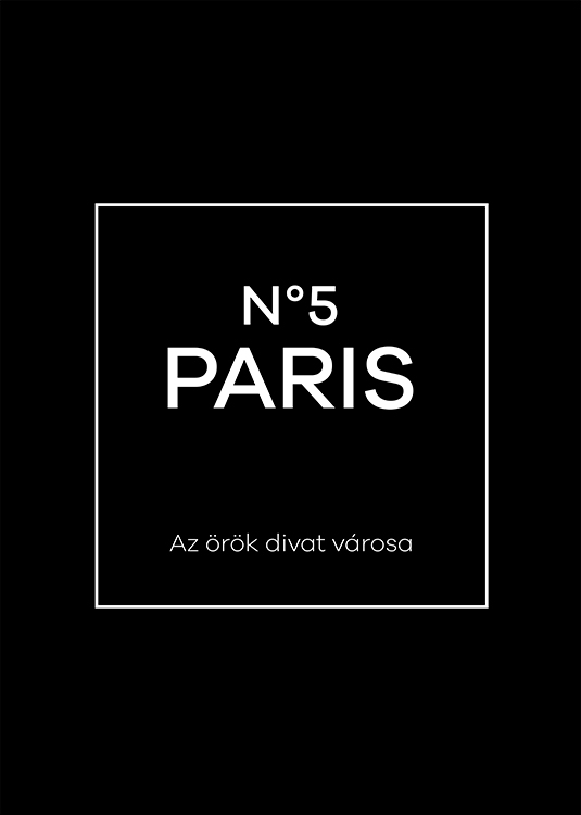 n5 Paris feliratos életstílus poszter