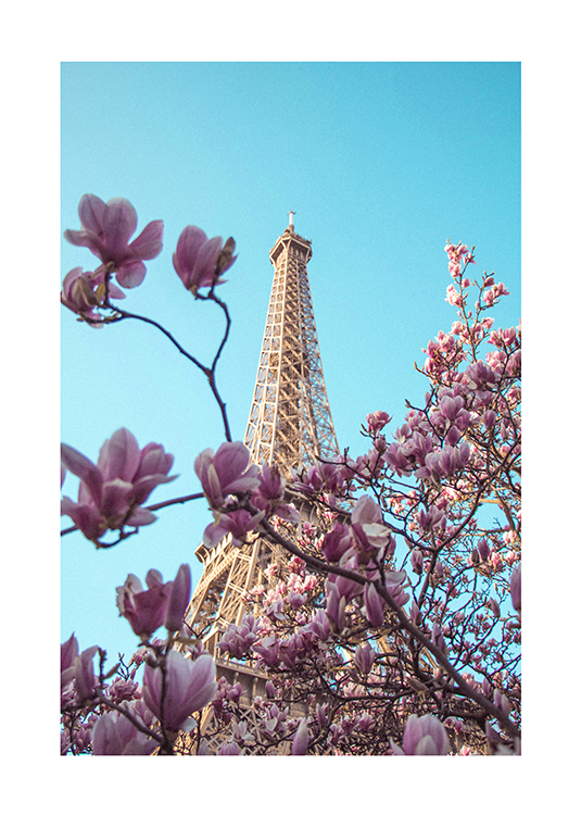 Eiffel torony tavasszal - fotó poszter
